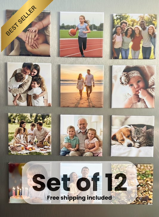 Custom Photo Magnets - Set of 12 LIVE IT! STICK IT!