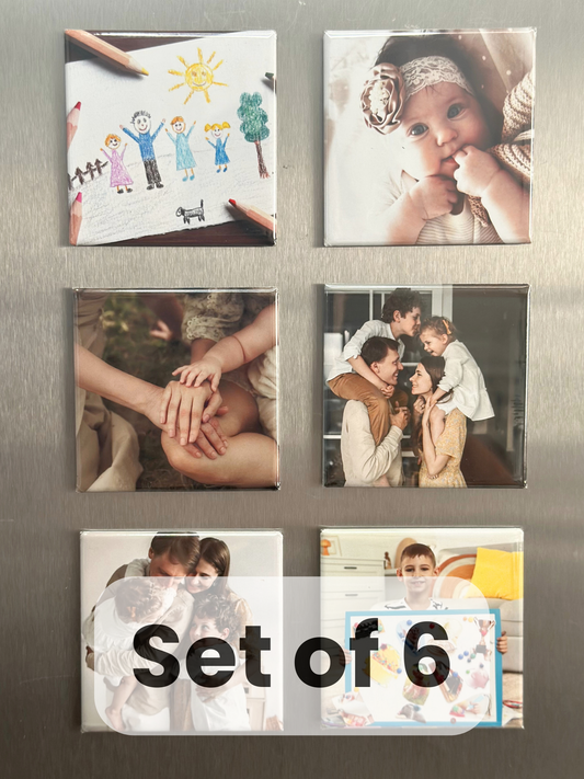Custom Photo Magnets - Set of 6 LIVE IT! STICK IT!