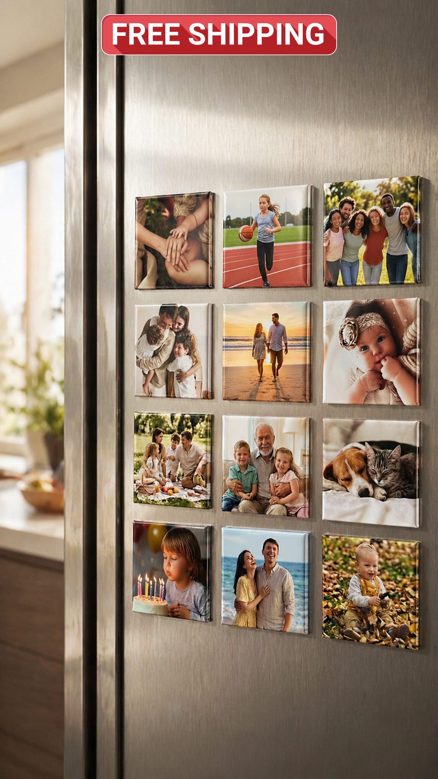 Custom Photo Magnets - Set of 12